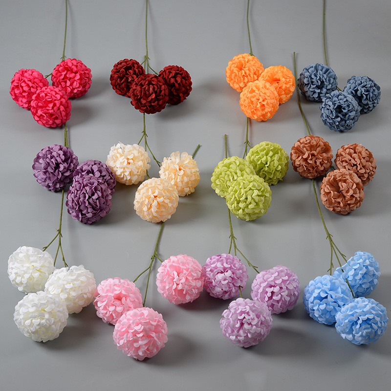 Simulación de hortensias boda estilo Monet sentido avanzado hortensias auditorio de bodas flores falsas hileras de suelo arreglo de pared flores falsas artificiales