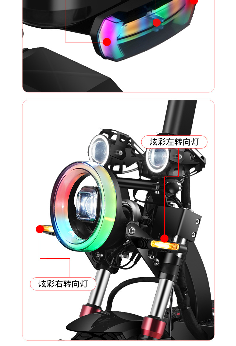 11-inch sub-horsepower dual-drive electric scooter off-road high-speed scooter adult folding lithium-ion electric scooter