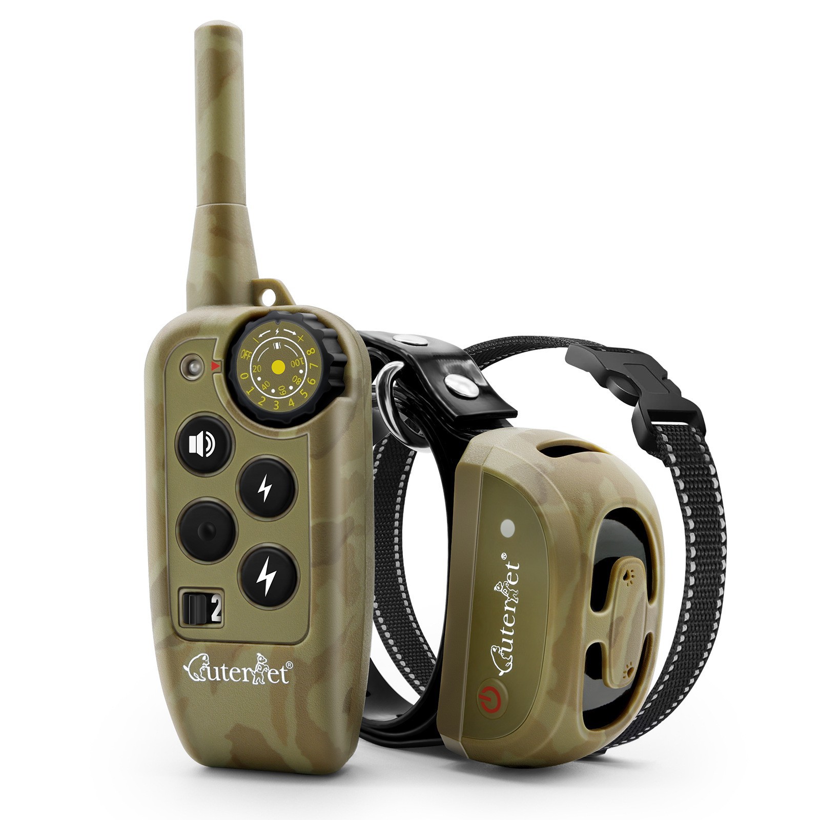 Pet Supplies Remote Control Dog Training Device Dog Training Collar Anti-Barking Device Dog Repellent Amazon Camouflage Color Cross-Border Hot Item