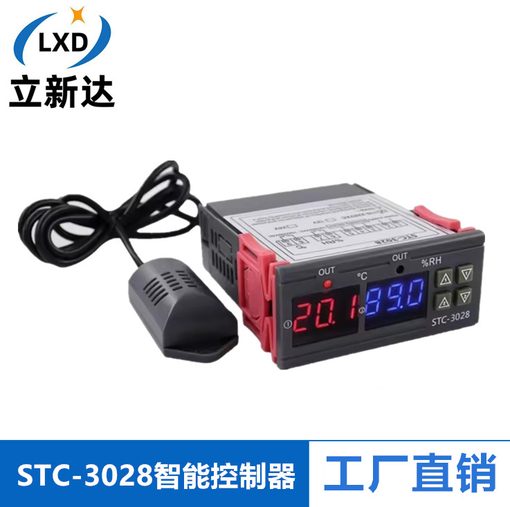 Stc-3028 Intelligent Digital Display Temperature and Humidity Controller Temperature and Humidity Control Dual-Purpose Greenhouse Incubation Constant Humidity