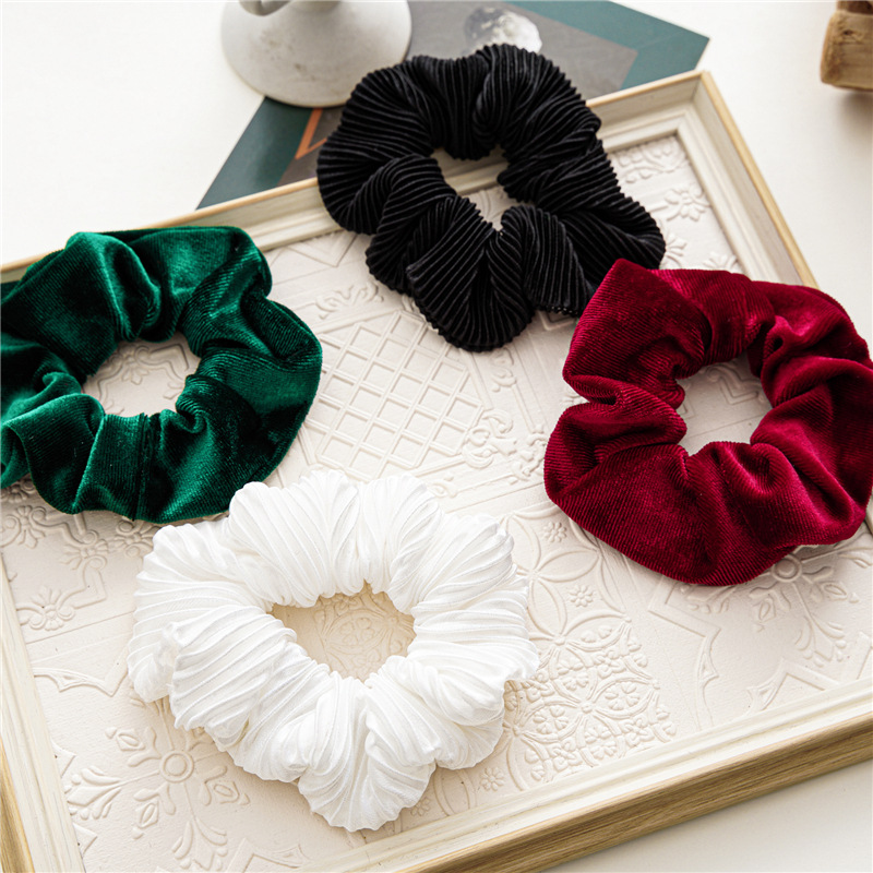 16g Weight Hair Tie Hair Accessories Type 1 Piece Quantity Christmas, Daily, Party, Festival Occasion Cloth Material Christmas Festival Lattice, Solid Color, Snowflake Pattern Autumn Season Women's Gender Cute Style Cute Women's Lattice Solid Color Snowflake Cloth Hair Tie 6