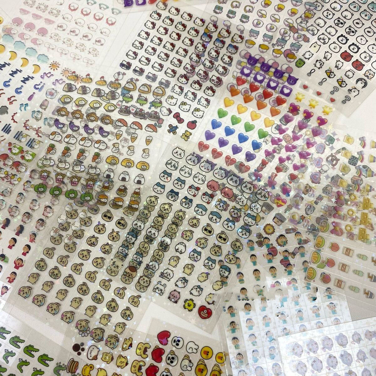 작은 코 스티커, 미니 네일 스티커, 방수 귀여운 스티커, 소녀 만화 장식 작은 패턴