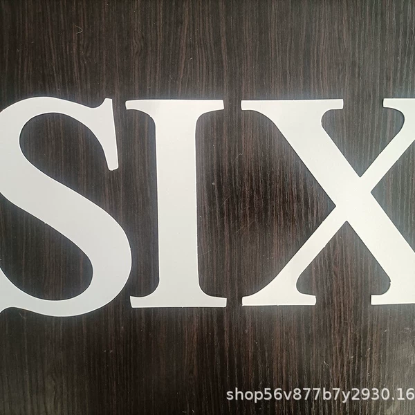White SIX letters
