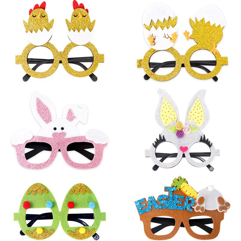 Easter Cartoon Carrot Rabbit Glasses Children's Holiday Party Decorations Small Eggshell Photo Glasses Frame Easter Cartoon Carrot Rabbit Glasses Children's Holiday Party Decorations Small Eggshell Photo Glasses Frame