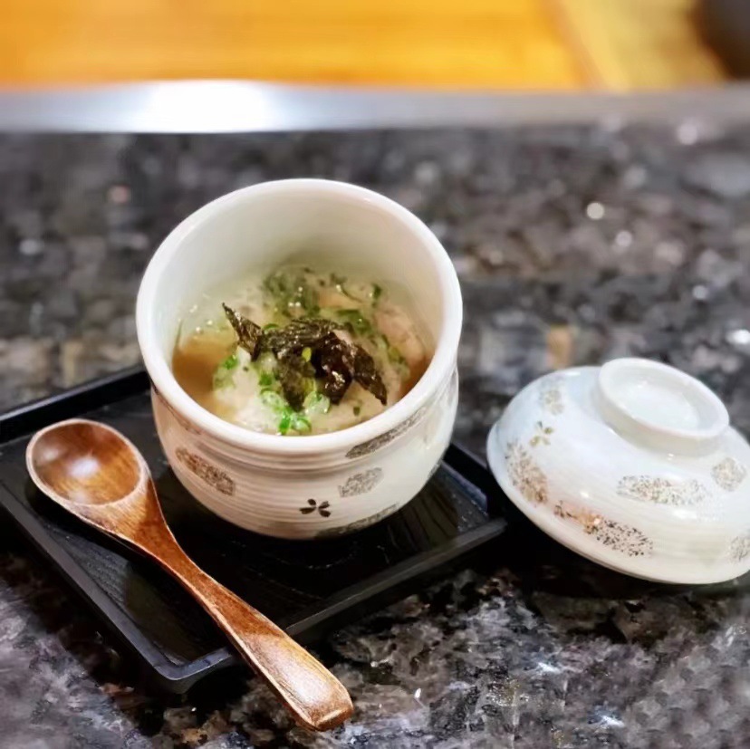 新中日本料理式陶瓷餐具带盖蒸蛋盅海鲜汤盅甜品燕窝盅汤碗盅海参