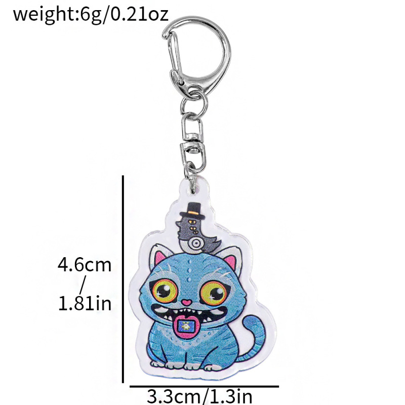 新款可爱卡通猎魔女团双面钥匙扣书包挂件配饰吊牌个性饰品|undefined