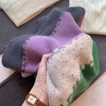��ʽ���chic��ɫ����ë�´�����mm�ﶬ�����������ŴԲ����֯��