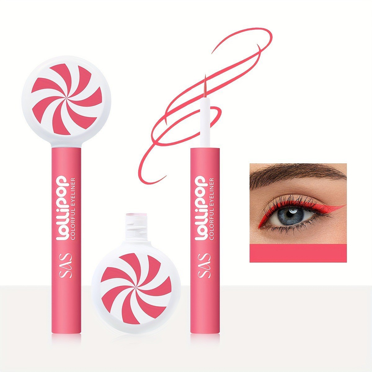 Delineador de ojos de punto transfronterizo de USHAS europeo y americano, impermeable, a prueba de aceite, de secado rápido, no fácil de manchar, delineador de ojos mate SAC011