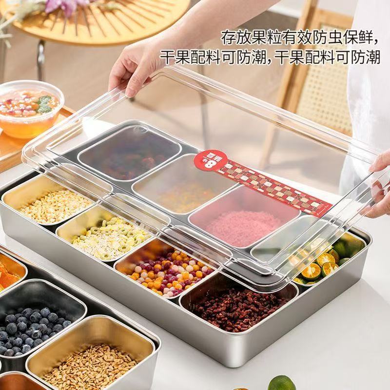 Ice powder ingredient box small material box seasonings box fruit fishing display commercial bean jelly special stall net red full set of boxes