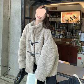 新款羊羔毛外套女冬季加厚保暖仿皮草大衣防寒韩版宽松显瘦立领潮