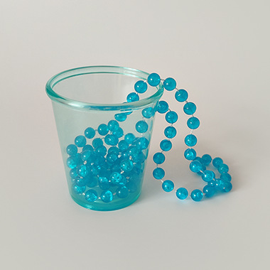 Vasos Pequeños para Fiesta — Mini Shots “Bride to Be” con Cadena de Perlas (Halloween/Bachelor)