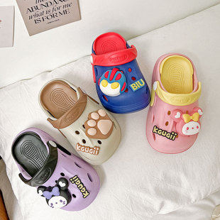 Children's Eva Cute Cartoon Clogs for Boys and Girls, Non-Slip, Wear-Resistant, Breathable, Home Baby Summer Slippers