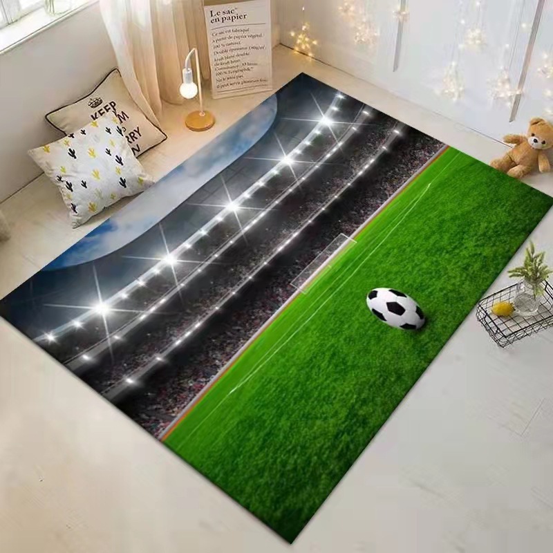 Inicio manta de fútbol sala terciopelo de cristal antideslizante habitación de los niños actividad decoración alfombra de piso B & B Hotel tema habitación se puede establecer