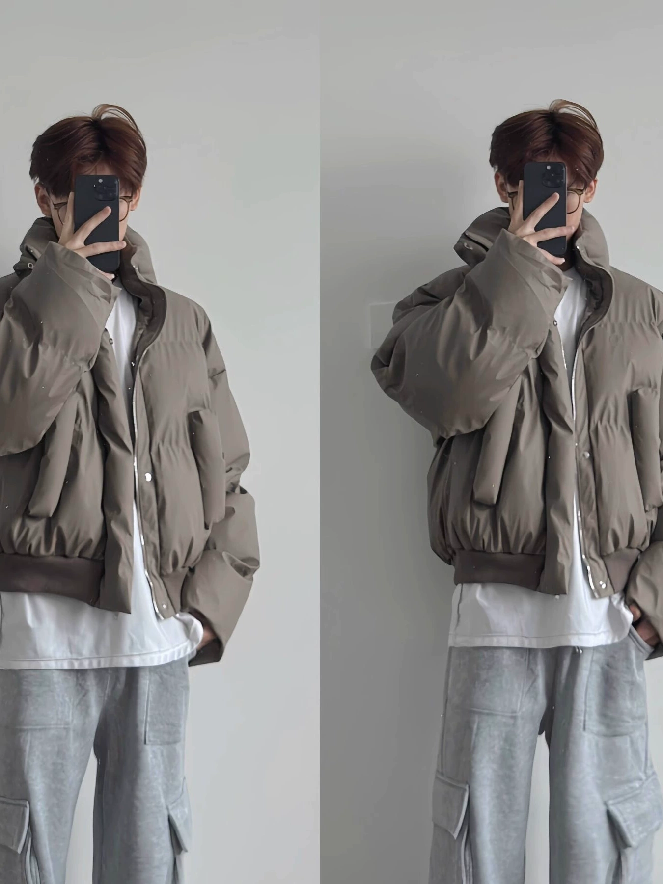 Pupi хлопчатобумажная одежда мужской зимний американский бренд Toai To Shuai хлопчатобумажная куртка короткая стоячий воротник свободный хлебный костюм хлопчатобумажная куртка