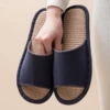 Navy blue [solid color suede linen]