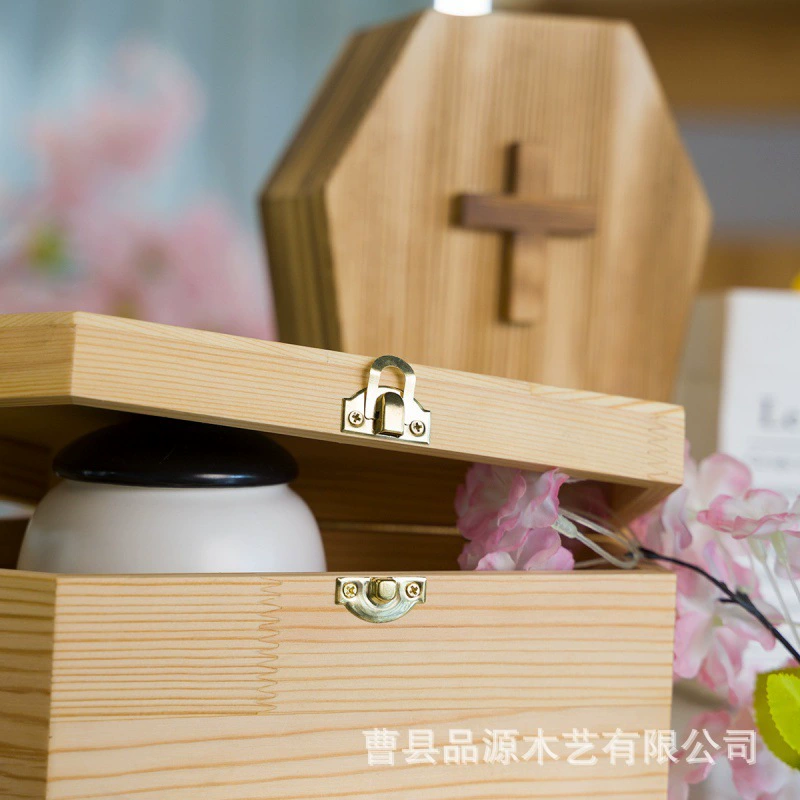 Прямые поставки с фабрики деревянная урна для домашних животных мемориальные принадлежности для домашних животных кошка собака похороны флип урна