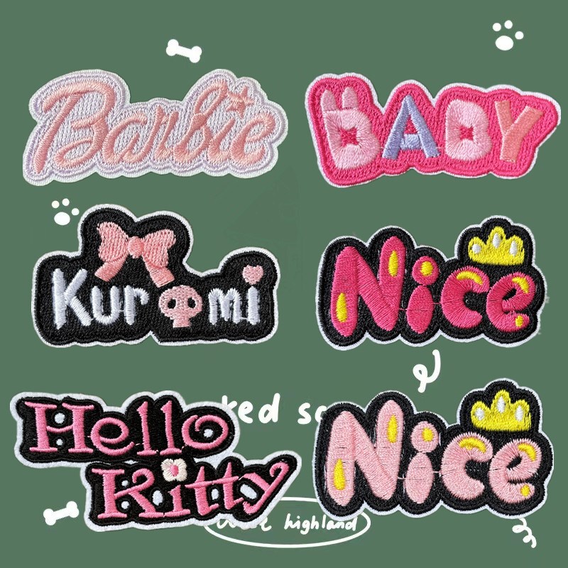 Self-adhesive cartoon embroidery personalized letter applique clothes bag hat down jacket patch repair subsidy diy Self-adhesive cartoon embroidery personalized letter applique clothes bag hat down jacket patch repair subsidy diy