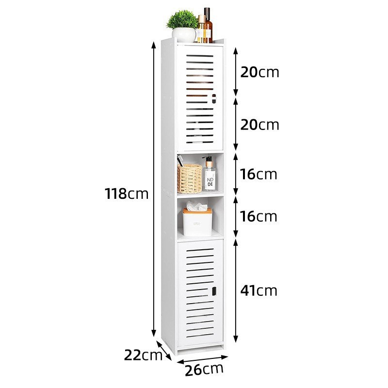 Estante de almacenamiento de baño, estante de almacenamiento de inodoro, estante de almacenamiento de múltiples capas de piso de cosméticos, gabinete de almacenamiento estrecho