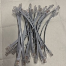 现做扁平8C网线银灰色RJ45公/公 RJ45M/M网络跳线 直连扁平网线