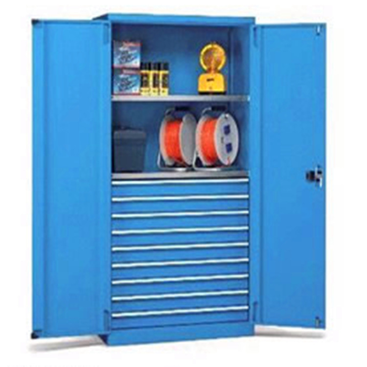 车间重型置物柜带抽屉置物柜天津厂家生产销售加厚金属置物柜