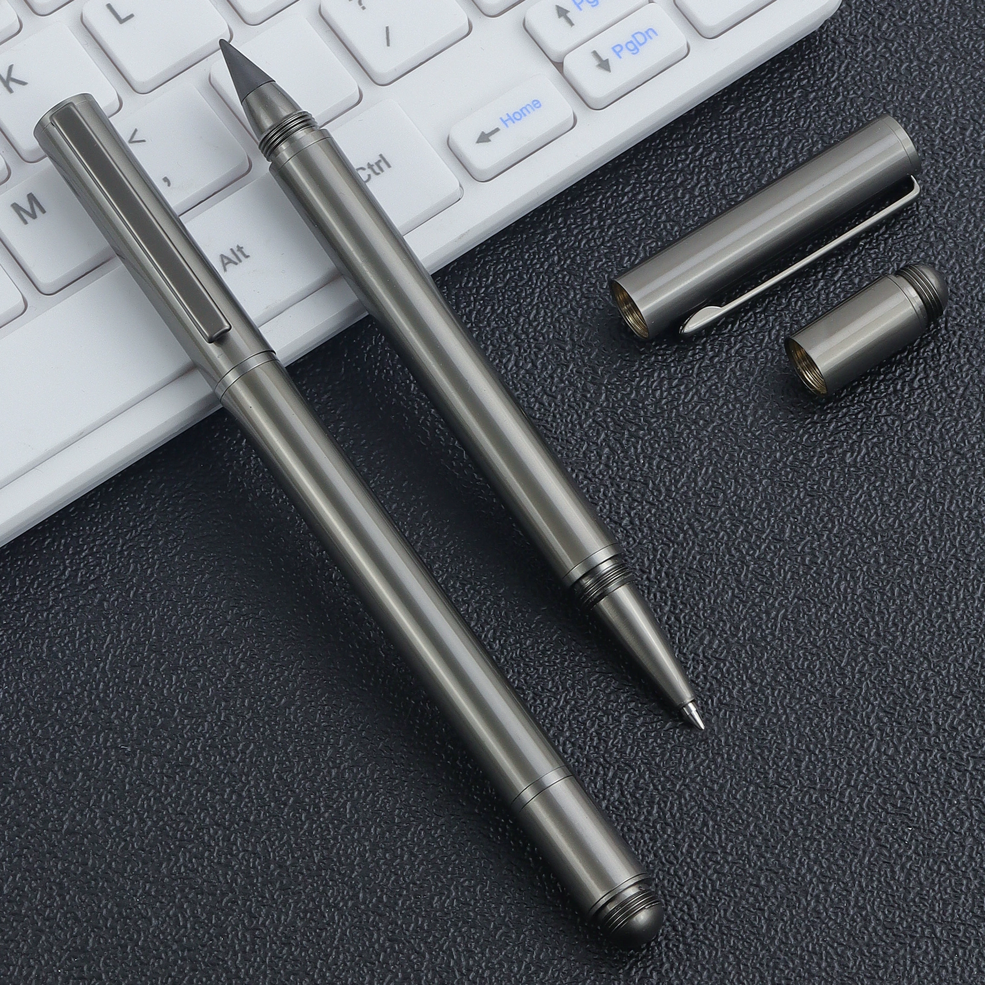 Metal rollerball pen, water-based pen, sharpener, 2 in 1