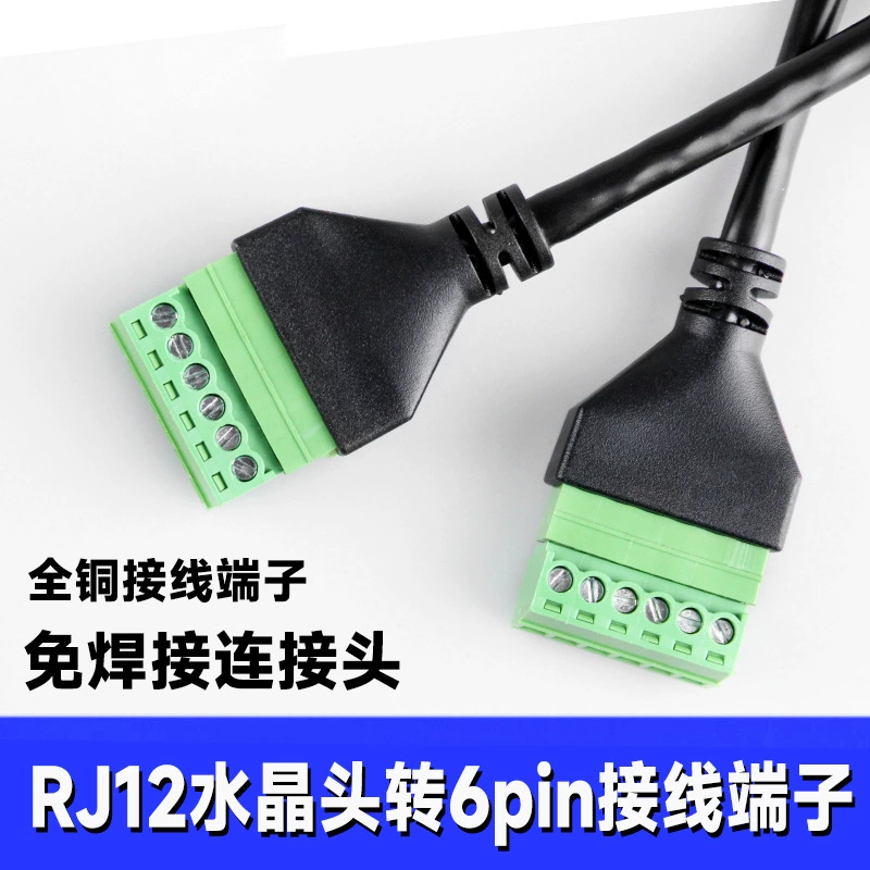 Прямая продажа с фабрики сетевой кабель соединительный кабель RJ12 к 6P клеммный разъем rj12 к 6 бит бессварный клеммный кабель