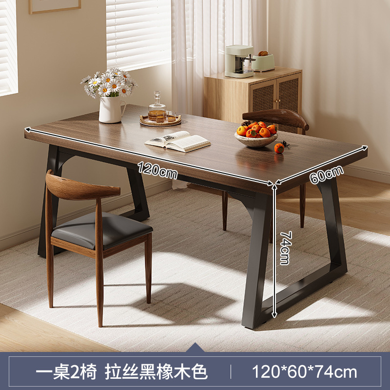 Mesa de comedor doméstica pequeña mesa de alquiler simple sala de estar mesa de comedor rectangular 4 - 6 mesas y sillas combinación