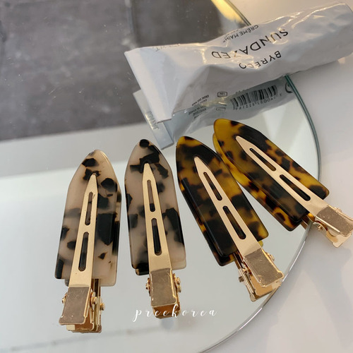 Korean makeup clip Internet celebrity streamer clip acetic acid traceless bangs clip side clip one-word clip hairpin star style hairpin