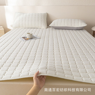 2025 Spring and Summer New Type a Maternal and Infant Grade Unprinted Style Pure Color Washed Cotton Mattress Tatami Mattress Universal for All Seasons