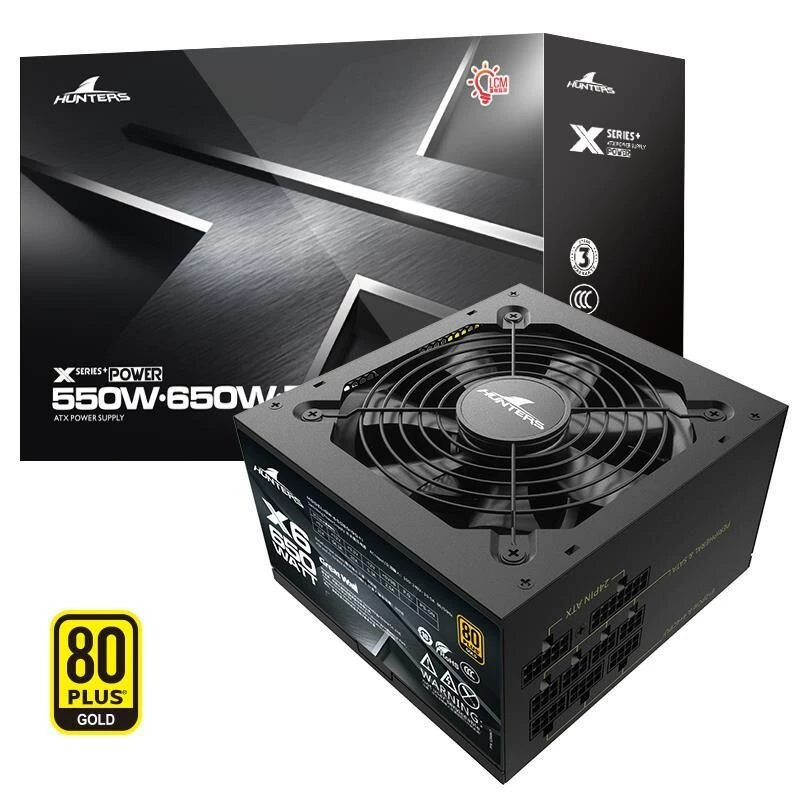 Блок питания Great Wall X6 золотой рейтинг 650W, полноформатный режим, широкая одношинная 12V, бесшумный для настольного ПК