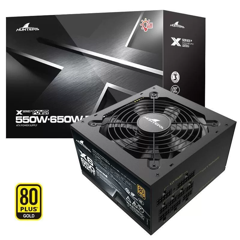 Блок питания Great Wall X6 золотой рейтинг 650W, полноформатный режим, широкая одношинная 12V, бесшумный для настольного ПК