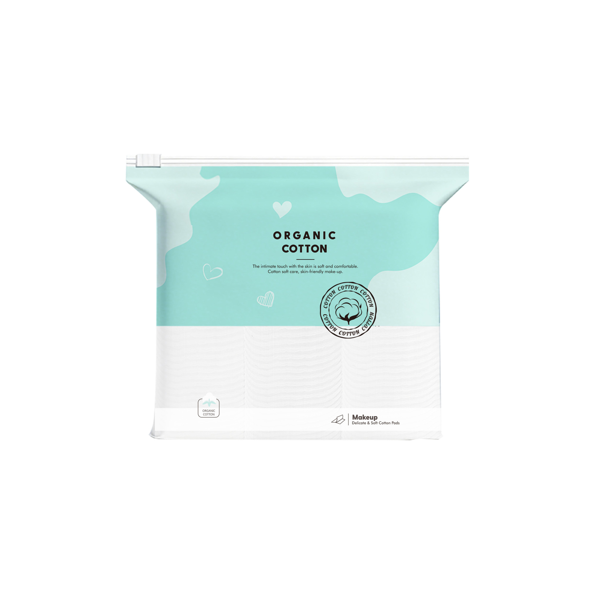 Inglés puro algodón desechable redondo algodón sándwich de tres capas salón de belleza dedicado a algodón grueso para uso doméstico