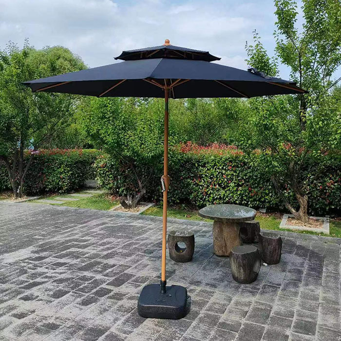 Paraguas al aire libre patio al aire libre jardín mitad de paraguas solar camping cabina de seguridad paraguas image 66