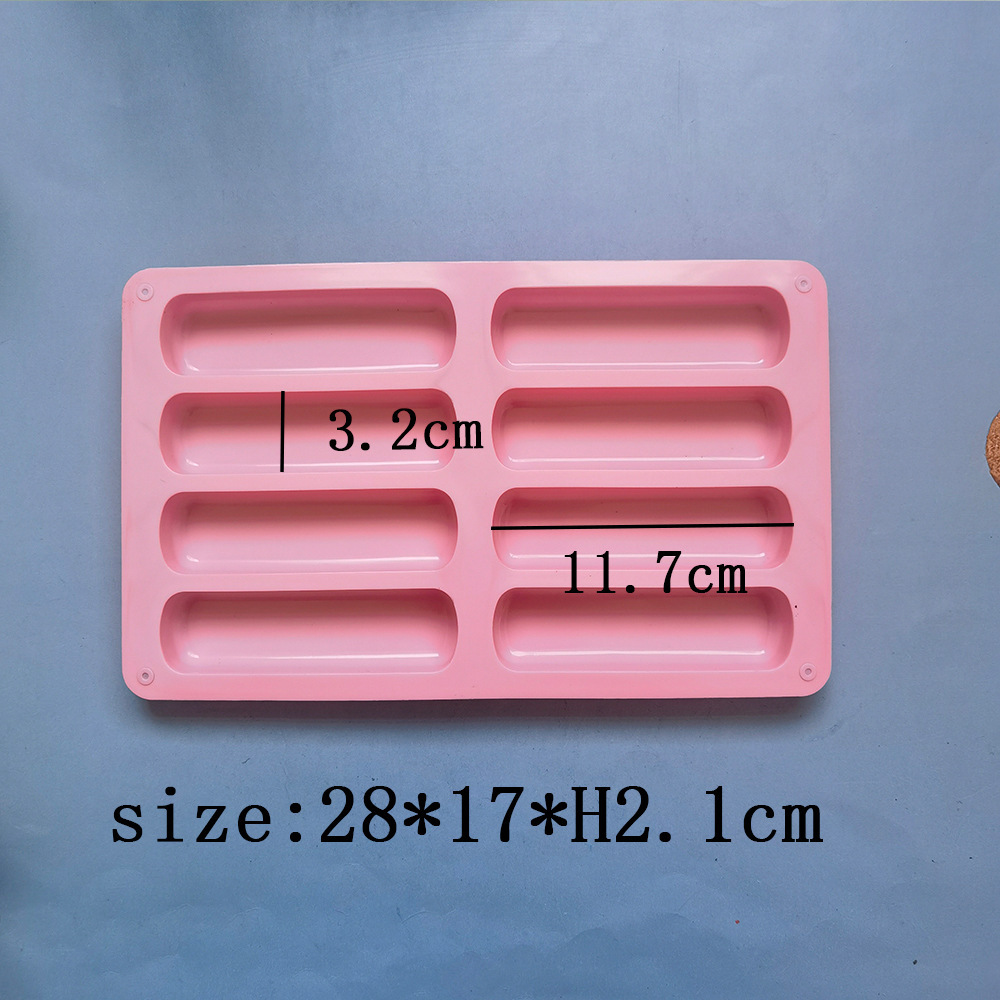 8 galletas de dedo 408 pastel de chocolate molde de silicona molde de jalea torta molde de pan herramientas de horneado