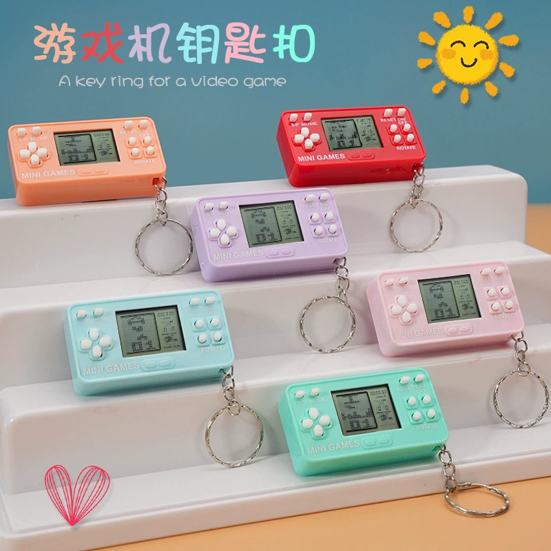 Трансграничный карманный мини-тетрис игровой консоли брелок головоломка распаковать небольшие подвески для культурных и творческих подарков оптом