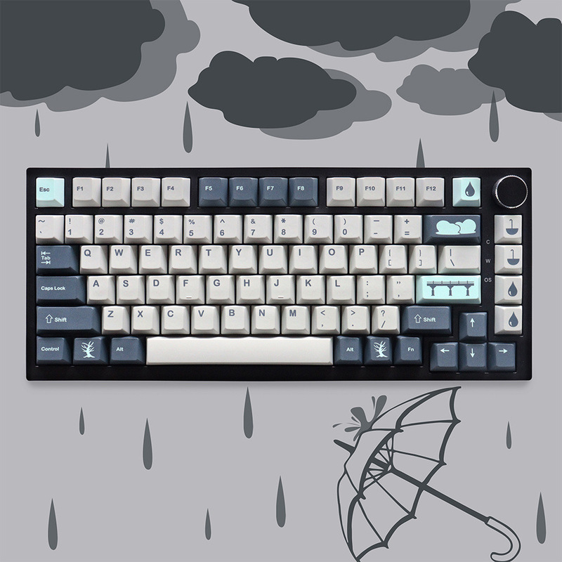 Gmk Rainy Day Rainy Day Keycap Sublimation Pbt Original Factory Highly Adaptable 61/64/68 Mechanical Keyboard