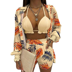 product - wholesale Printed Sexy Beachwear Swimsuit Three-Piece Suit Women - 9