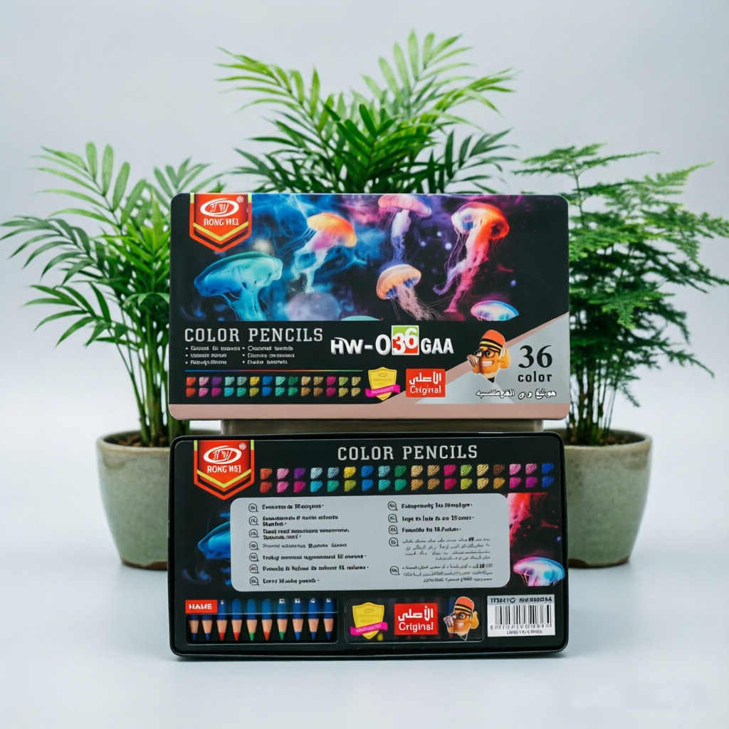 72-Color Oil Pastels Art Student Professional Drawing Set with Colored Pencils in Iron Box