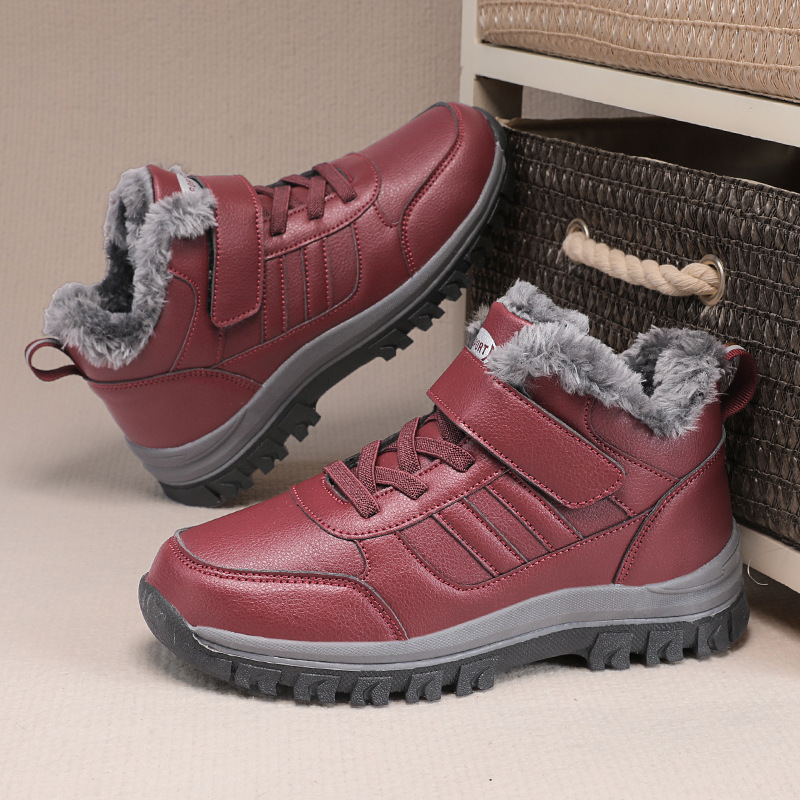 老人棉鞋女冬季保暖中老年健步鞋女士妈妈鞋男厚底雪地靴鞋运动鞋