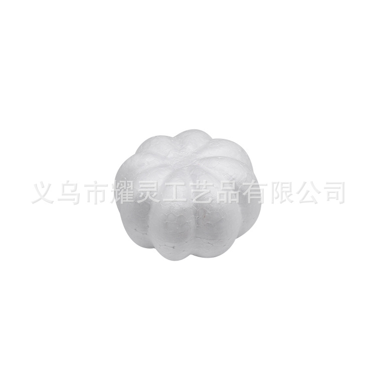 泡沫南瓜厂家直供万圣节保丽龙4.7CM南瓜鬼节装饰道具白坯涂鸦