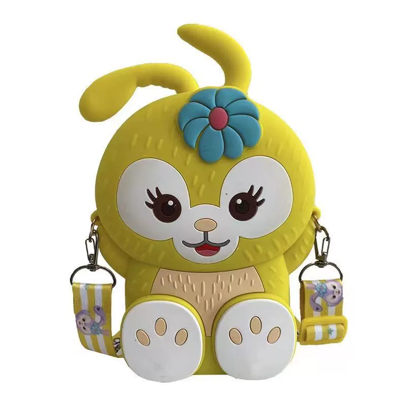 Children's bag, cartoon brand wallet, fashionable silicone shoulder bag