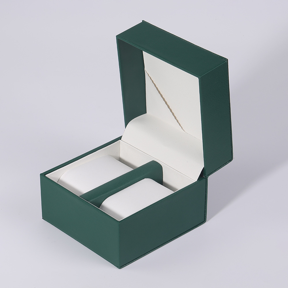 Nuevo creativo flip de alta calidad sensación sólida caja de visualización de reloj de cuero collar reloj caja de regalo de alta calidad