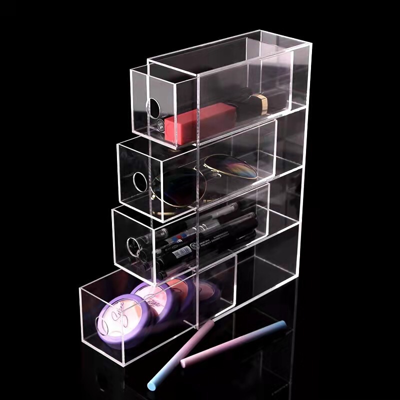 Desktop Drawer-Type Glasses Case, Lipstick and Cosmetics Transparent Acrylic Storage Box, the First Choice for Foreign Trade E-Commerce Customization