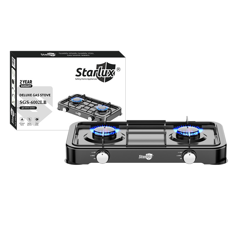 Estufas de gas de doble ojo sin cubierta, comercio exterior europeo, estufas de gas de doble ojo al aire libre, estufas de gas europeas simples, estufas europeas