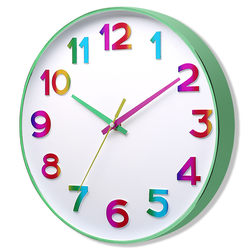 12 pulgadas 30cm mudo Reloj de pared creativo moda niños hogar sala de estar estéreo digital simple reloj al por mayor
