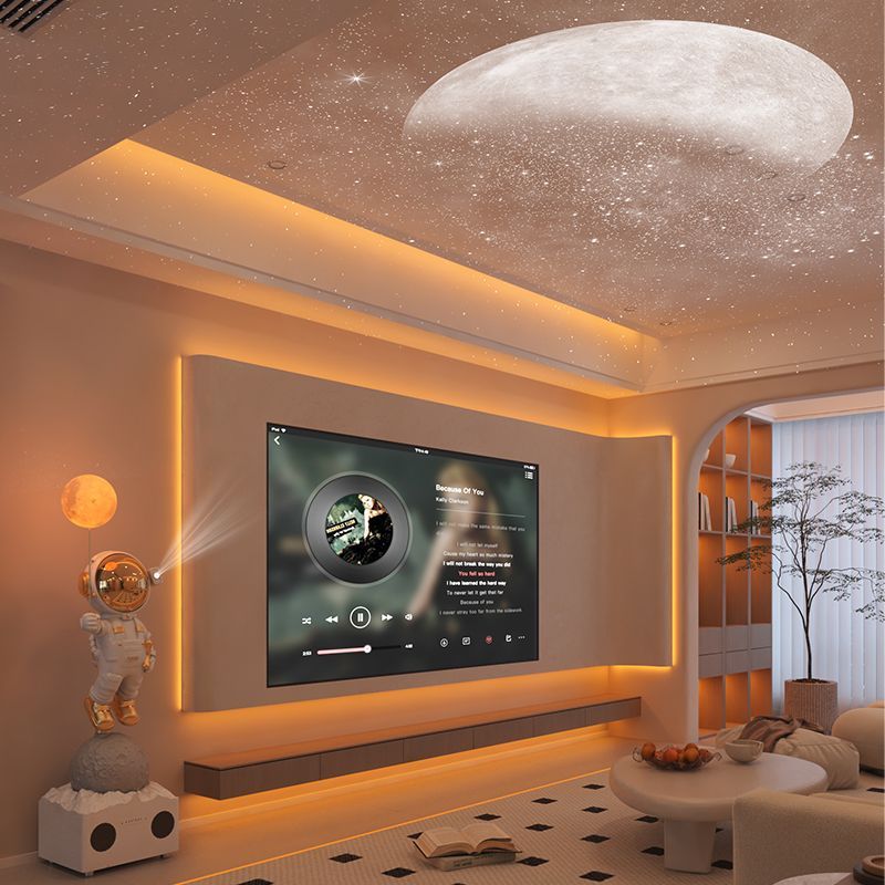 K-Song Astronaut Astronaut Starry Sky Projection Living Room Floor-Standing Ornaments Tv Cabinet Next to the Sofa Large Decorative Gift