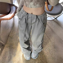 美式降落伞兵工装裤春秋薄款运动冲锋裤男女直筒登山休闲阔腿长裤