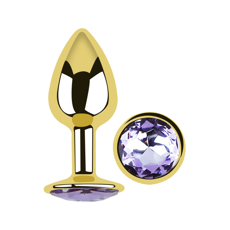 Traje de oro de acero inoxidable corte trasero pequeño anal plug back corte embolia Comercio exterior suministros para adultos productos del sexo