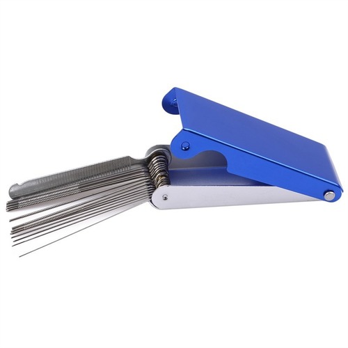 Blue and silver guitar, bridge saddle groove sanding file torch flame cutter mouth foreign trade aluminum box needle