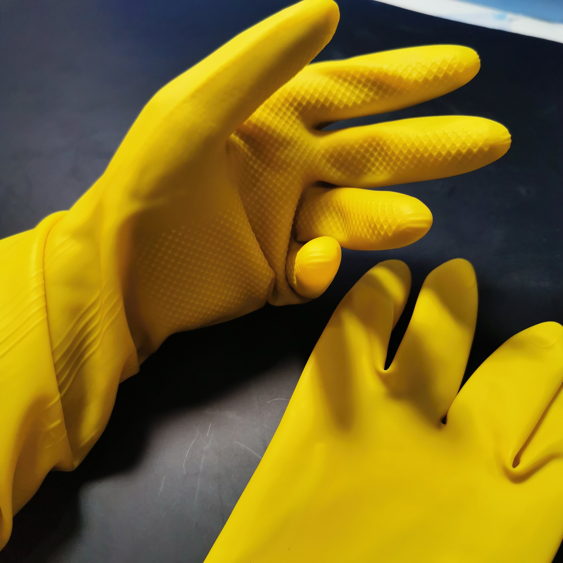 Yayi Nanyang Industrial Pure Beef tendon Gloves with High Resilience, Thickened, Odorless, Grasping Firmly, Household Cleaning Products